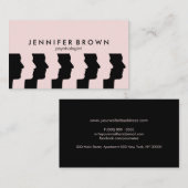 Roze Blush Black Psychologie Humane Mind Meditatie Visitekaartje (Voorkant / Achterkant)