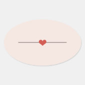 Roze blush blancobepaling ovale sticker (Voorkant)