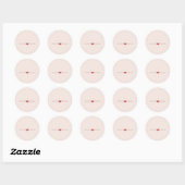 Roze blush blancobepaling ronde sticker (Vel)