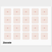 Roze blush blancobepaling vierkante sticker (Vel)