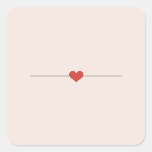 Roze blush blancobepaling vierkante sticker (Voorkant)