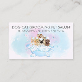 Roze Blush Blauwe Honden katten spa Huisdierverzor Visitekaartje