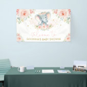 Roze Blush Bloed Lelephant Baby Girl Welkom Spandoek (Beurs)