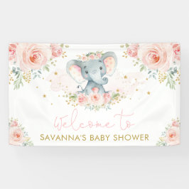 Roze Blush Bloed Lelephant Baby Girl Welkom Spandoek