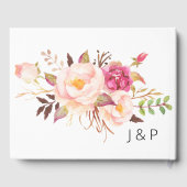 Roze Blush Bloeiende Bloemen Gastenboek (Achterkant)