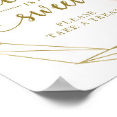 Roze Blush Bloem Geometrisch Love Is Sweet Bord Poster (Hoek)