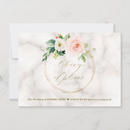 Roze Blush Bloem Goud Huwelijk Verandering Van Pla Save The Date
