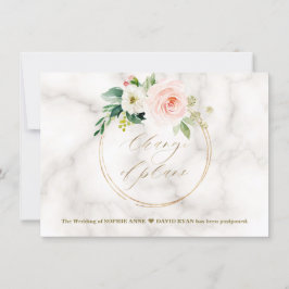 Roze Blush Bloem Goud Huwelijk Verandering Van Pla Save The Date