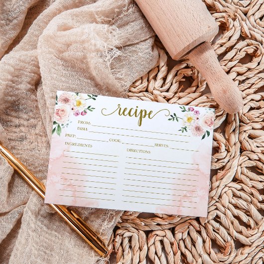 Roze Blush Bloem Gouden Bruiloftsreceptie Recept