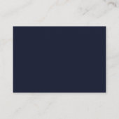 Roze Blush Bloem - Navy | Informatiekaartje (Achterkant)