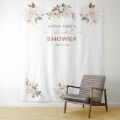 Roze Blush Bloem Roze Goud Bruiloft Feest Prop Wandkleed (In situ)