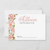 Roze Blush Bloemen Advies voor de Kaart (Voorkant)