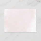 Roze Blush Bloemen Baby shower Luier Raffle Informatiekaartje (Achterkant)