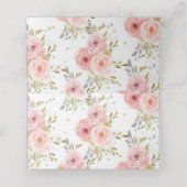 Roze Blush Bloemen Baby shower Verjaardag Plaatskaartje (Binnenkant ongevouwen)