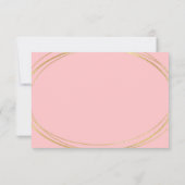 Roze Blush Bloemen Bruiloft Receptie Kaart (Achterkant)