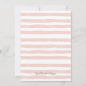 Roze Blush Bloemen Doop Uitnodiging (Achterkant)