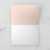 Roze Blush Bloemen Geometrische Bruiloft Dank u Kaart (Binnen)