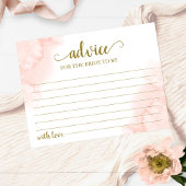 Roze Blush Bloemen Goud Geometrisch Waterverf Advi Briefkaart