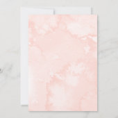 Roze Blush Bloemen Goud Geometrische Bruids Brunch Kaart (Achterkant)