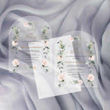 Roze Blush Bloemen Gouden Meisje Baby in Bloom