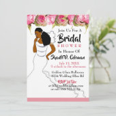 Roze Blush Bloemen Groen Afrikaans Amerikaans Kaart (Staand voorkant)