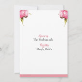 Roze Blush Bloemen Groen Afrikaans Amerikaans Kaart (Achterkant)