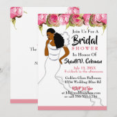 Roze Blush Bloemen Groen Afrikaans Amerikaans Kaart (Voorkant / Achterkant)