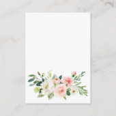 Roze Blush Bloemen Groeneweide Display Douche Informatiekaartje (Achterkant)