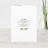 Roze Blush Bloemen Huwelijksceremonie Programma (Achterkant)