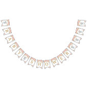 Roze Blush Bloemen Olifant Baby shower Verjaardag Vlaggetjes (Alle)