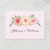 Roze Blush Bloemen Plaats Kaarten Plaatskaartje (Achterkant)