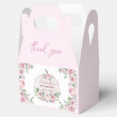 Roze Blush Bloemen Pompoen Baby shower Dank u Bedankdoosjes (Geopend)