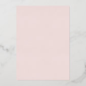 Roze Blush Bloemen Roos Goud Vrijgezellenfeest Folie Uitnodiging (Achterkant)