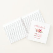 Roze Blush Bloemen Vrijgezellenfeest Geschenklijst Notitieboek (Binnen)