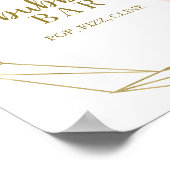 Roze Blush Bloemige Bruisende Bar Knal Klir Bord Poster (Hoek)