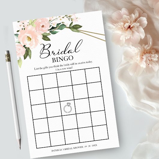 Roze Blush Bloemige Geometrische Bruiloftsbruid Bi Flyer
