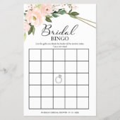 Roze Blush Bloemige Geometrische Bruiloftsbruid Bi Flyer (Voorkant)