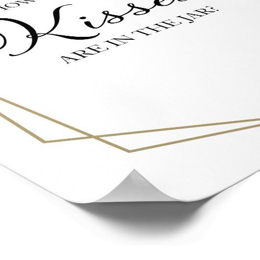 Roze Blush Bloemige Geometrische Hoeveel Kusjes Bo Poster (Hoek)