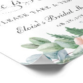 Roze Blush Bloemige Liefde is Zoet Neem een Trakta Poster (Hoek)