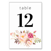 Roze Blush Blooming Floral 3- White Kaart (Achterkant)