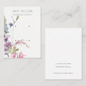 Roze Blush Blue Bell Flora Bunch 2 Earling Display Visitekaartje (Voorkant / Achterkant)