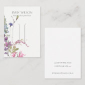 Roze Blush Blue Bell Flora Bunch Hair Clip Display Visitekaartje (Voorkant / Achterkant)