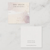 Roze Blush Blue Bell Floral Bunch Ketting Display Vierkante Visitekaartje (Voorkant / Achterkant)