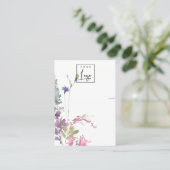 Roze Blush Blue Bell Floral Bunch Ketting Display Visitekaartje (Staand voorkant)
