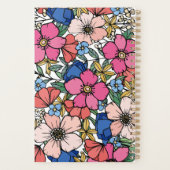  Roze Blush Blue Flowers Family Foto Planner (Achterkant)