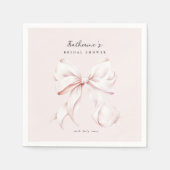 Roze Blush Boog Bruidsjurk Feest Servet (Voorkant)