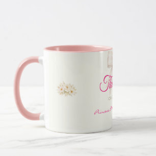 Roze Blush Boog Prinses Lint Bedankt Koffiemok Mok