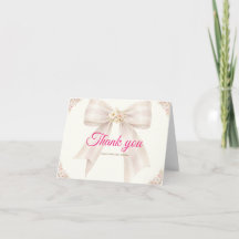 Roze Blush Boog Prinses Lint Verjaardag Bedankt