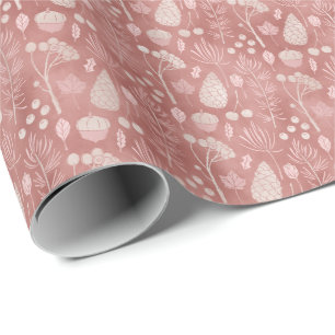 Roze Blush Boom Botanicals Kerstcadeau Cadeaupapier