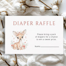 Roze Blush Bosland Herten Meisje Luier Raffle
